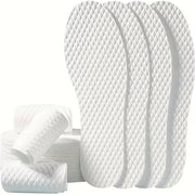 Unisex Breathable Disposable Insoles Sweat-Absorbent Foot Inserts for Hiking Jogging White EUR35-45