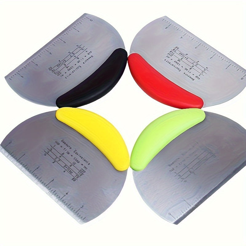 Stainless Steel Dough Cutter with Measurement Scale for Baking Pizza Pastry