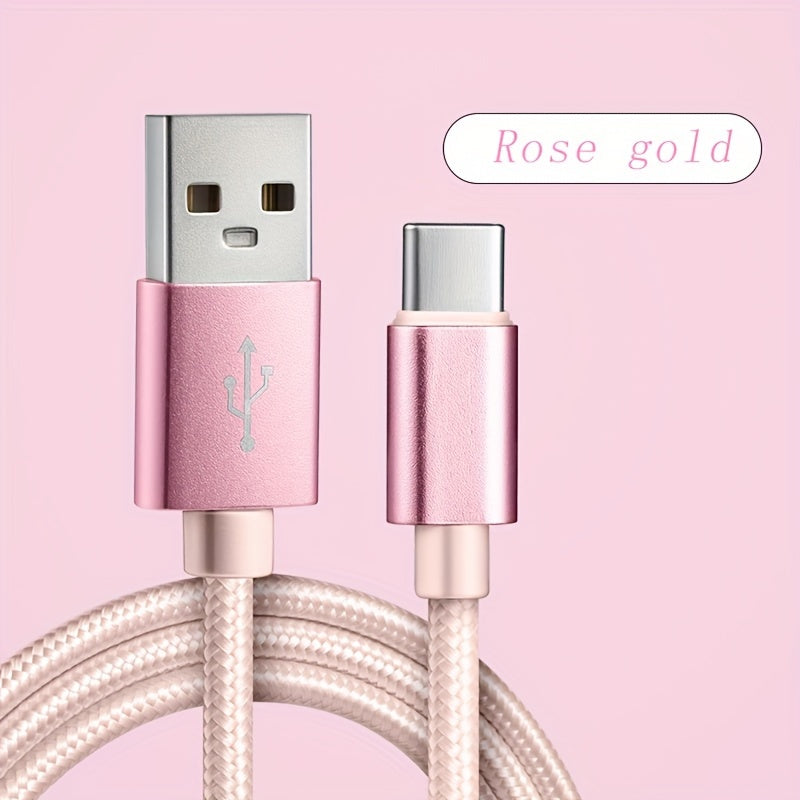 Nylon USB C Charging Cable Fast Charging Data Sync for Smartphones