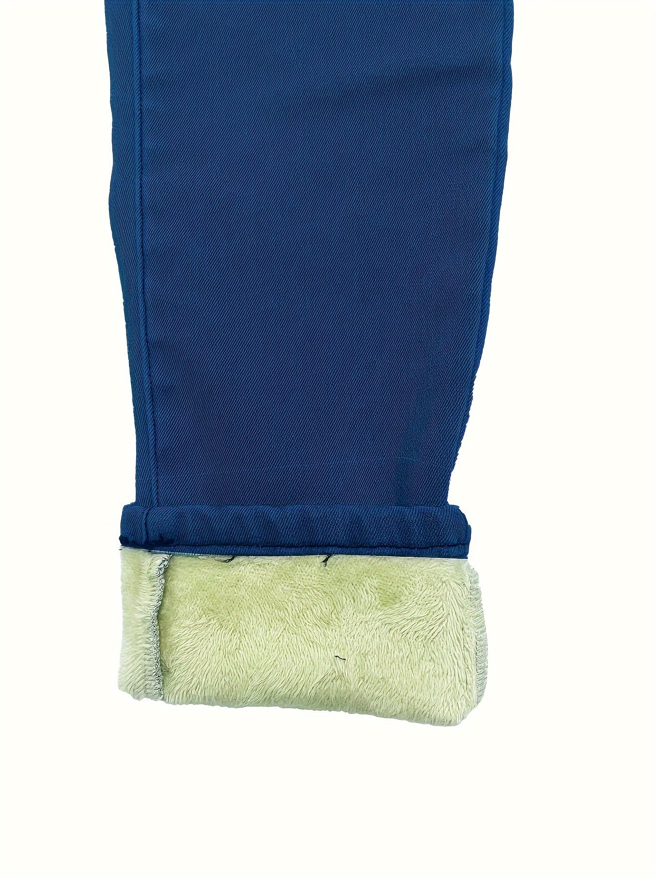 Plus Size Women's Denim Pants Thickened Warm Skinny Jeans Winter Casual