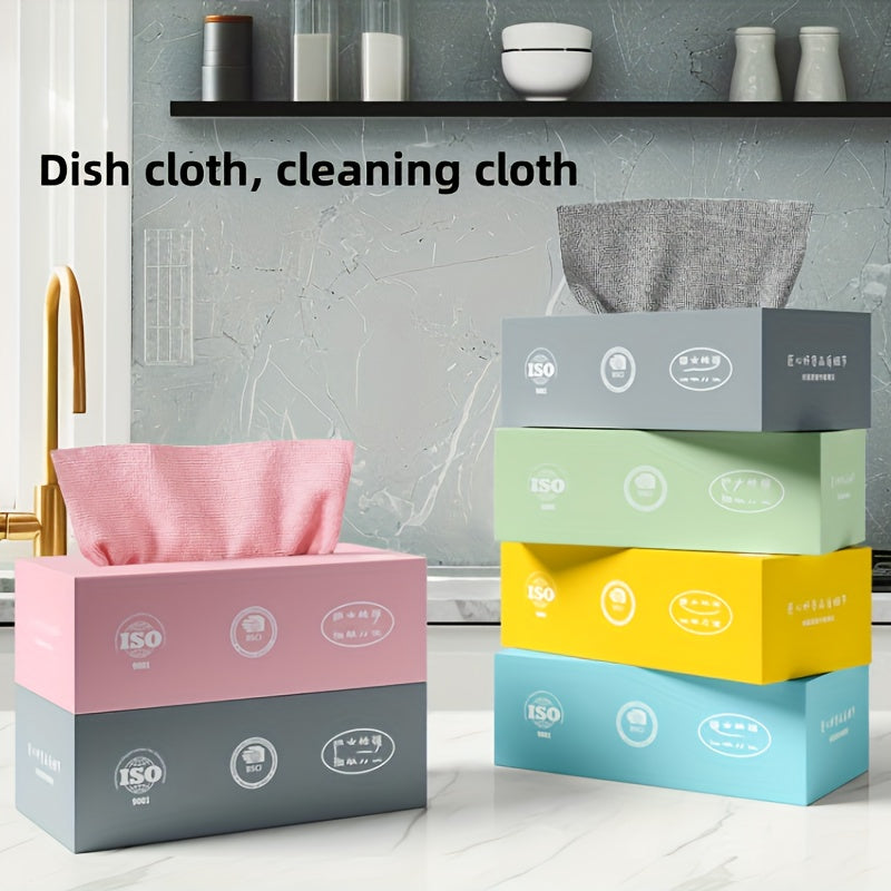 Oil-Free Non-Shedding Kitchen Dishcloth with Pull-Out Disposable Lazy Cloth