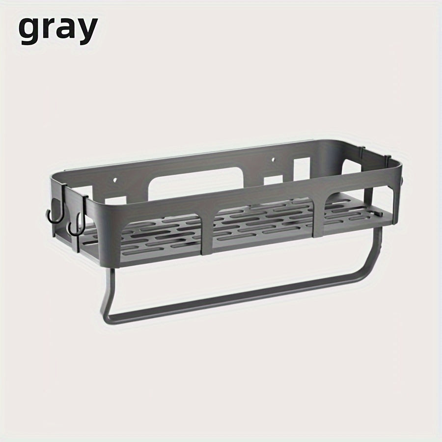 1-qismli saqlash tokchasi, uy uchun, teshiksiz turli xil narsalarni tartibga solish, oshxona va hammom uchun devorga o'rnatiladigan ko'p funksiyali ziravorlar ushlagichi, uy saqlash yechimlari va tashkilotchilar, zamonaviy uy aksessuarlar