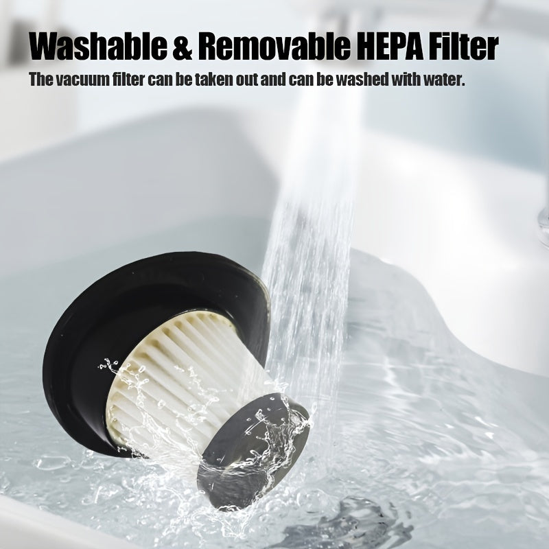 Портативный автомобильный пылесос с большой емкостью, мощной всасывающей силой, аккумуляторный