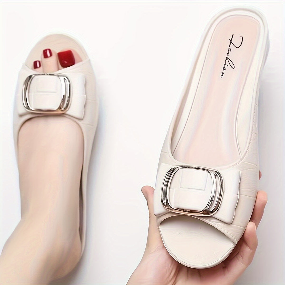 Женские платформенные сандалии на Slip On, туфли на танкетке, летние, удобные, легкие