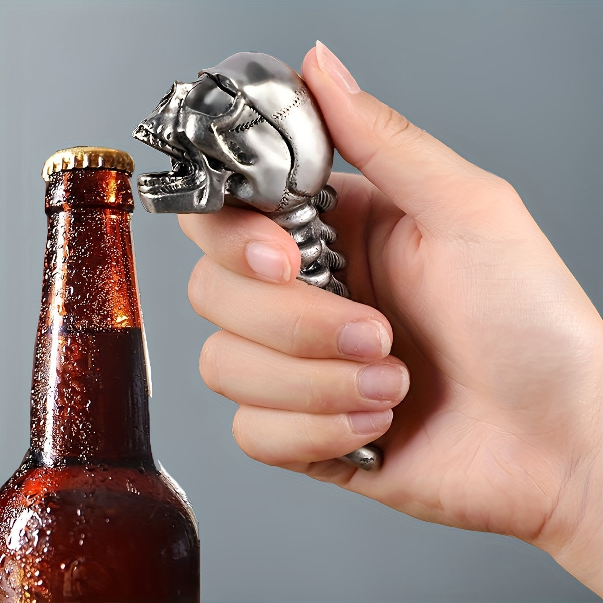 Skull-Shaped Metal Bottle Opener for Beer and Juice Home Restaurant Use