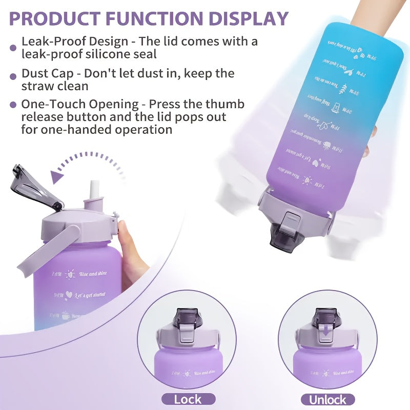 Мотивационный набор бутылок для воды различных размеров для активного отдыха и фитнеса, отличный подарок на день рождения.