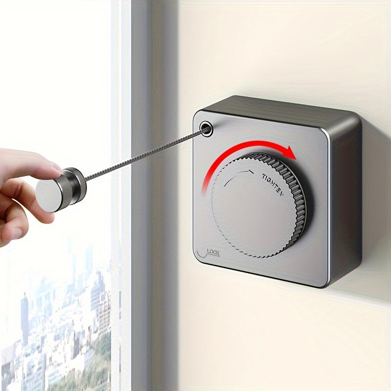 Square Clothesline with 4.8m Wire Rope for Home Bathroom Balcony