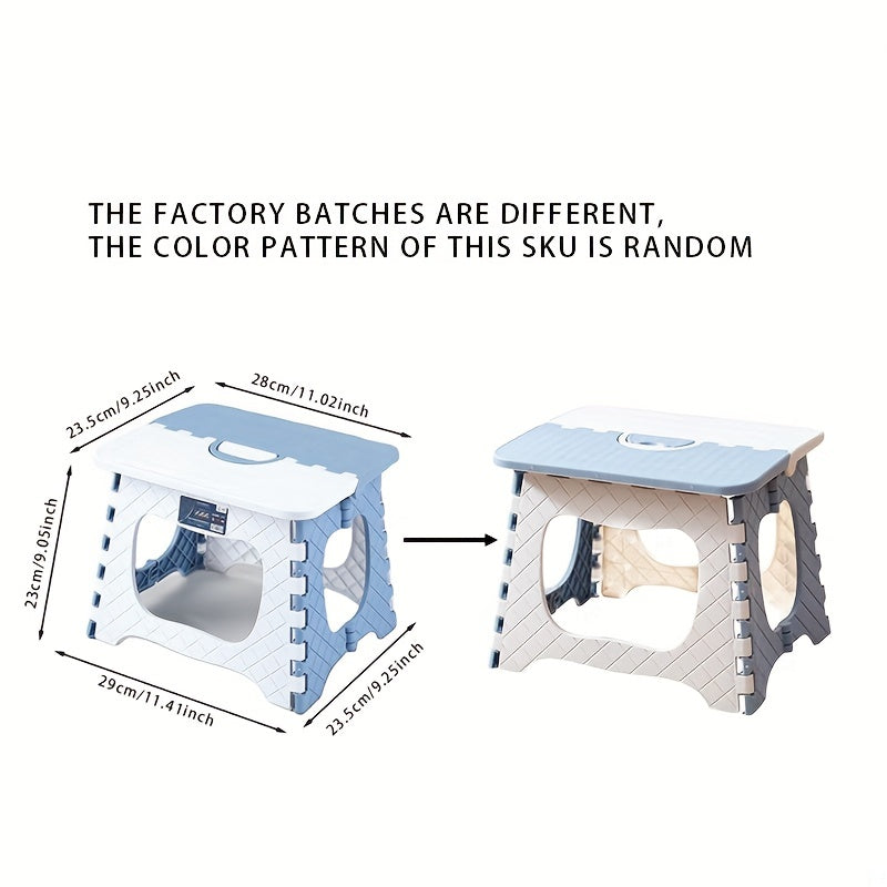 Thickened Plastic Folding Stool Portable Mini Outdoor Chair Bench Black