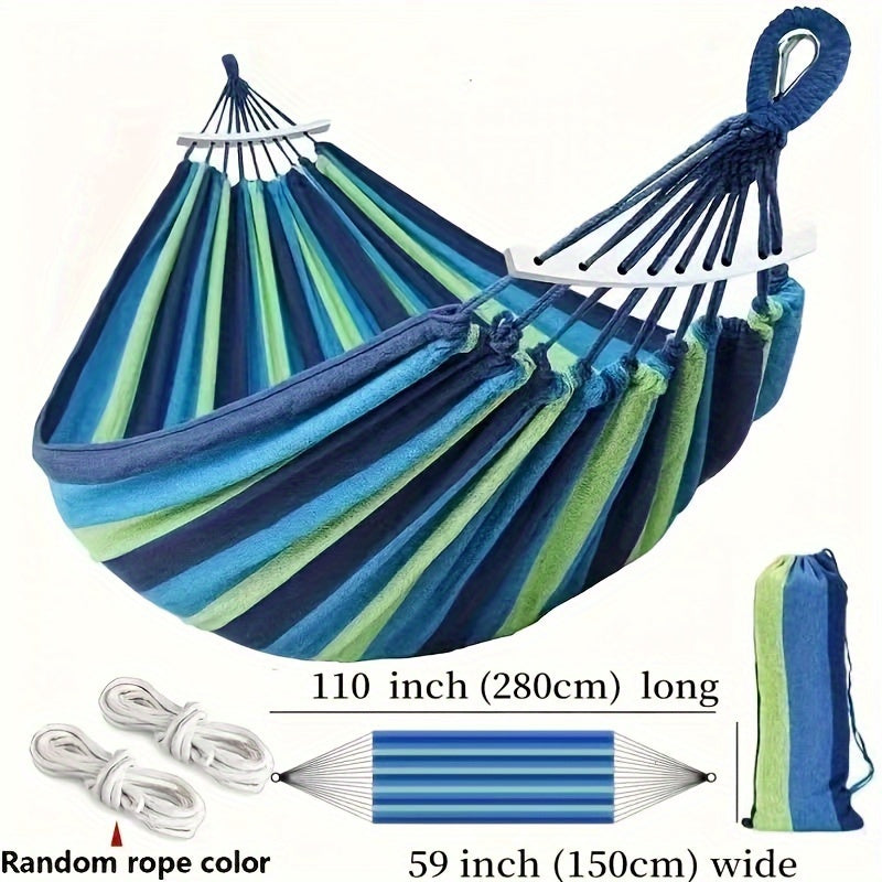 Double Canvas Hammock for Two People Outdoor Garden Relaxation Red