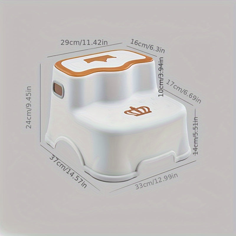 Children's Potty Training Seat with Crown Design, White Sturdy Base and Comfortable Padding