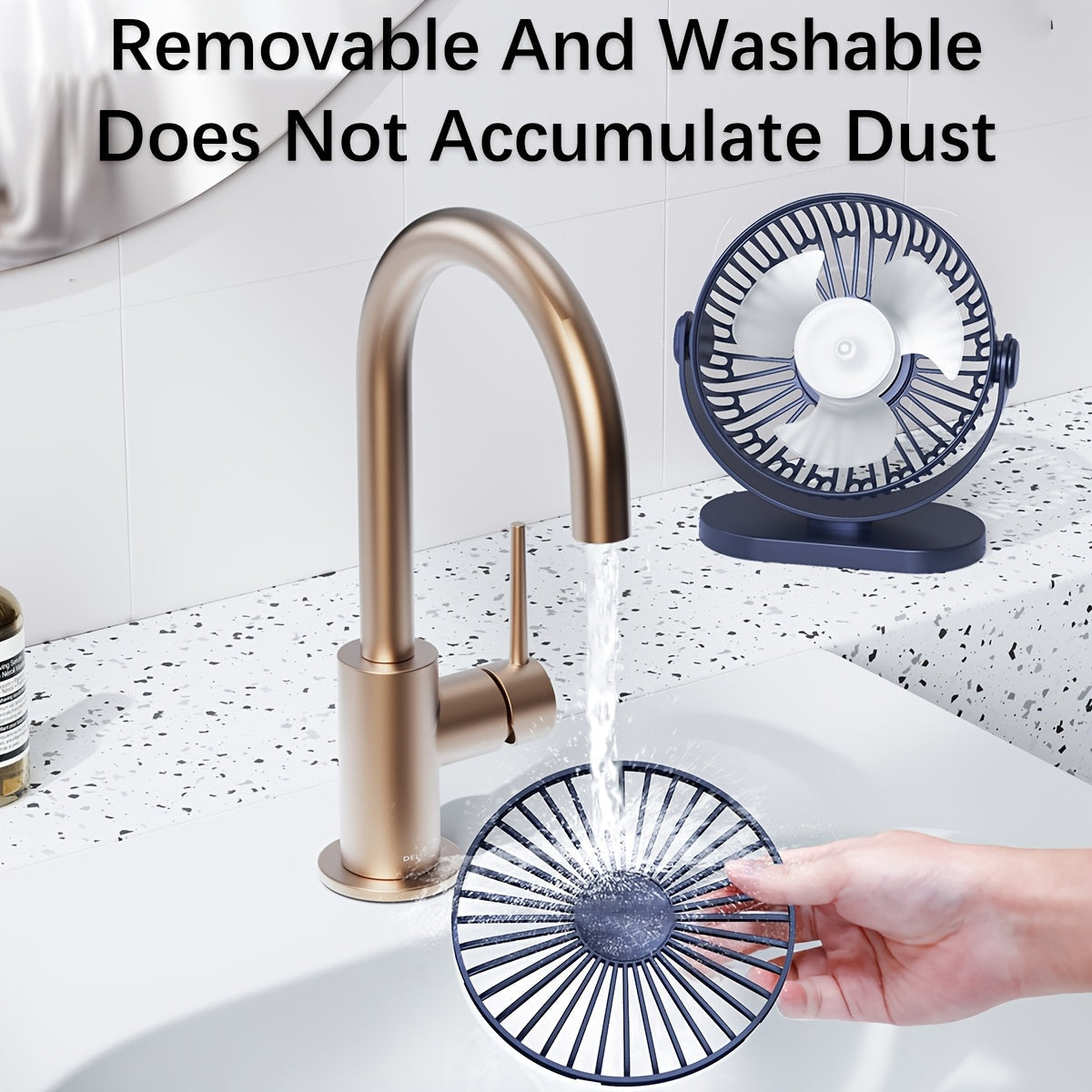 Mini Personal Fan Portable USB Desk Fan with 3 Speeds and 360° Rotation