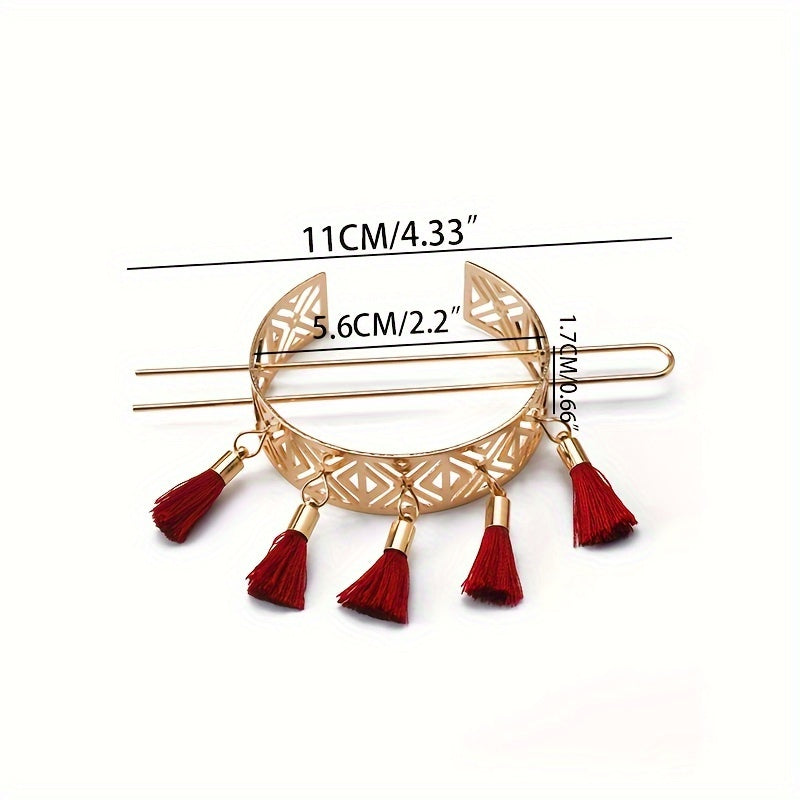 Set of 2 Floral Hollow Retro Hairpins U-Shaped Hair Accessories for Women
