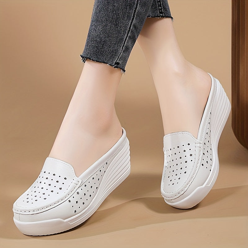 Women's Casual Thick-Soled Outdoor Shoes Comfortable Sneakers Black Size 7