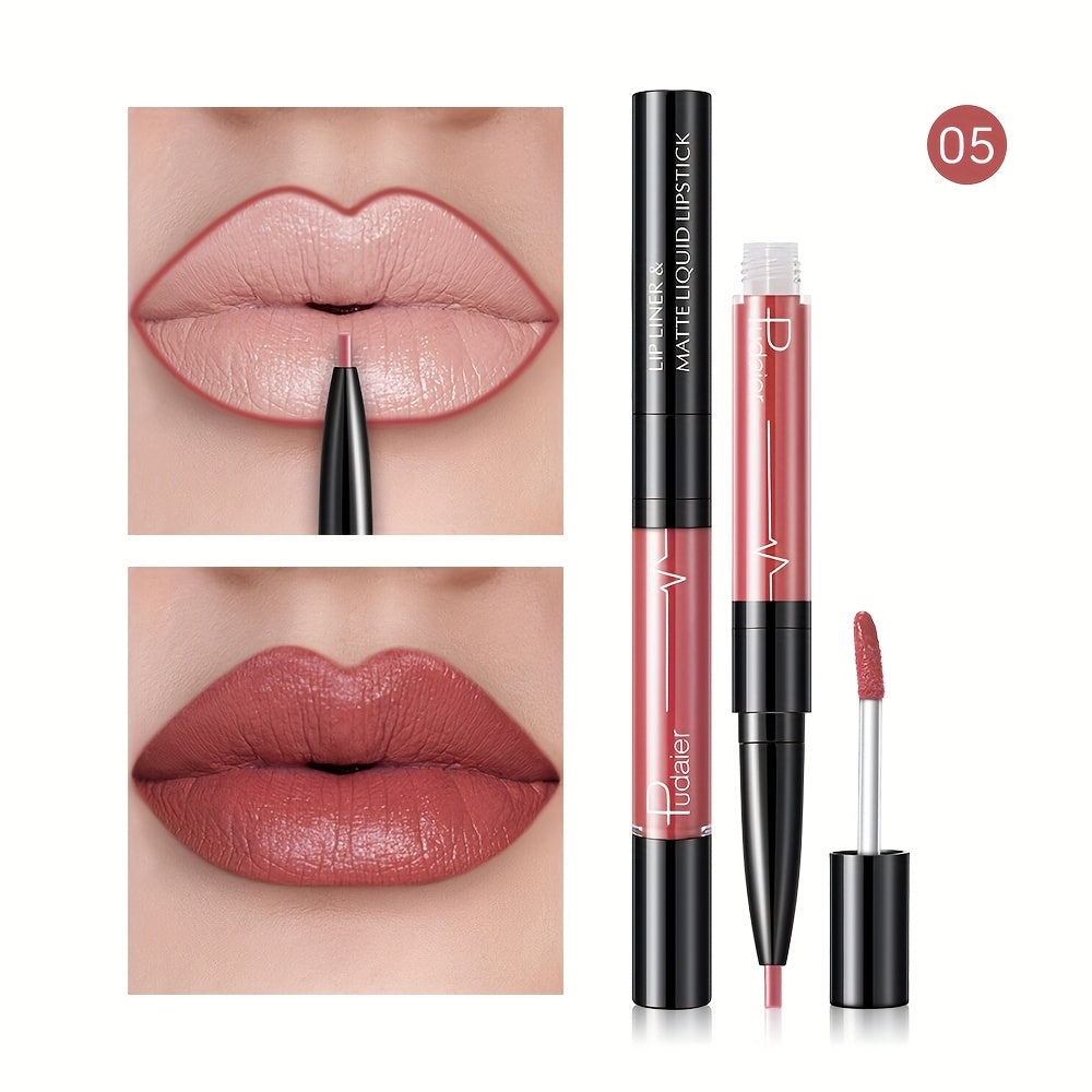 Женский водостойкий карандаш для губ с высокой пигментацией, матовая отделка