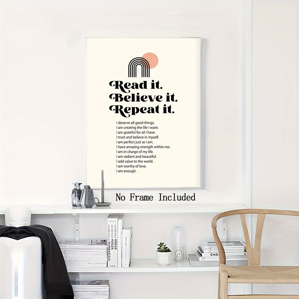 Positive Affirmations Wall Art for Self-Love and Mental Health 30x40 cm Poster