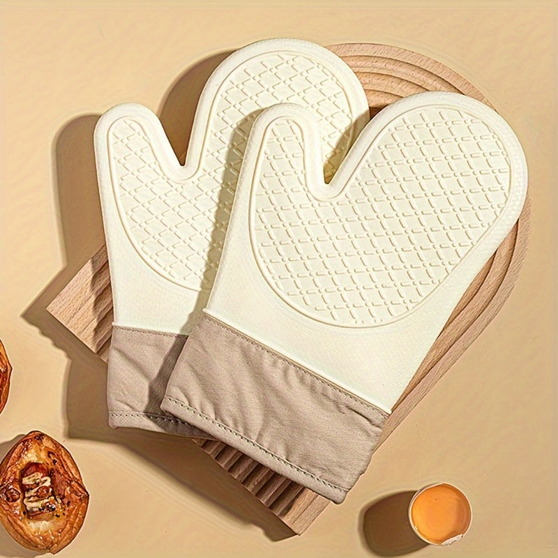 Silicone Rubber Kitchen Gloves Heat-Resistant Anti-Slip Durable Oven Gloves