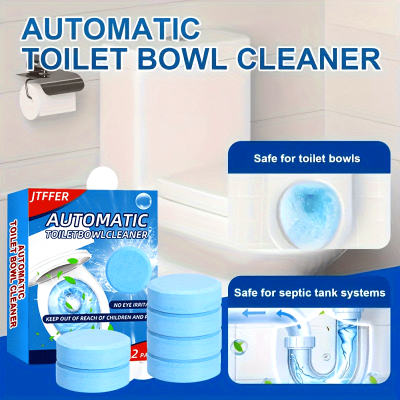 Automatic Toilet Bowl Cleaner Tablets 12/24pcs Effervescent Descaling Deodorizing