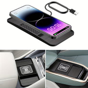 15W Wireless Car Charger Pad Fast Charging Qi Compatible with iPhone and Samsung