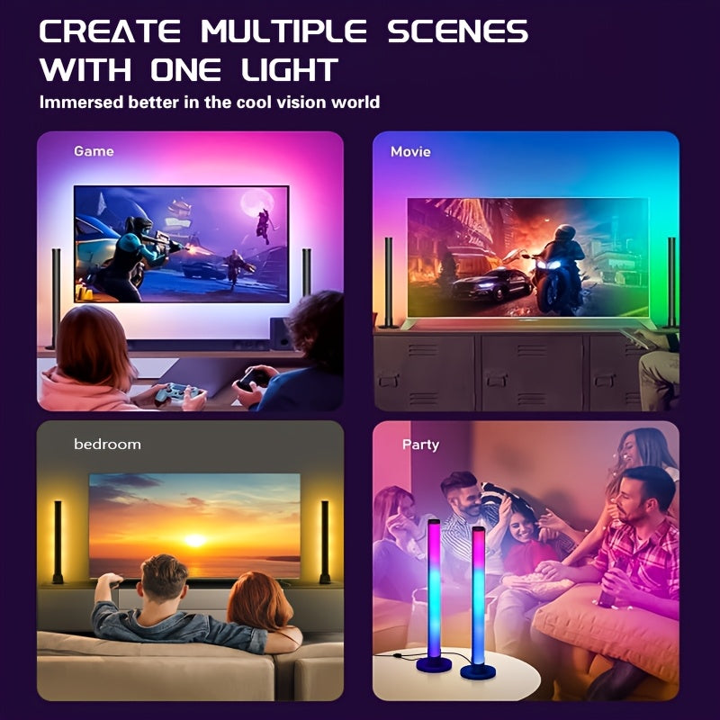 Luces de escritorio LED alimentadas por USB para entusiastas de los juegos y la música, pack de 1 o 2