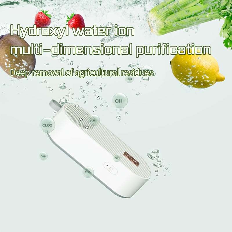 Máquina portátil de lavado de frutas y verduras recargable por USB eliminador de pesticidas diseño compacto