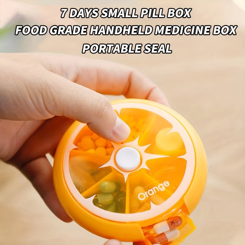 Portable Travel Pill Box 7 Compartments Pocket Size Medicine Organizer