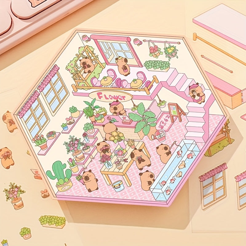 3D Наклейки для ландшафта хранения для миниатюрных сцен Маленький дом Журналинг DIY Облегчение стресса