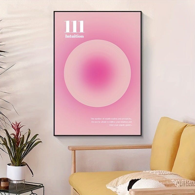 Conjunto de arte de pared en rosa claro, pinturas al óleo para habitación de niña moderna, póster de arte con halo de mariposa, decoración del hogar para dormitorio