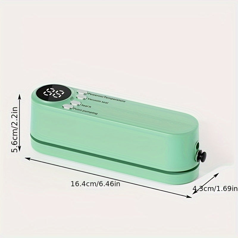 Mini Portable Vacuum Sealer Machine for Dry and Wet Food Preservation Wireless USB Rechargeable