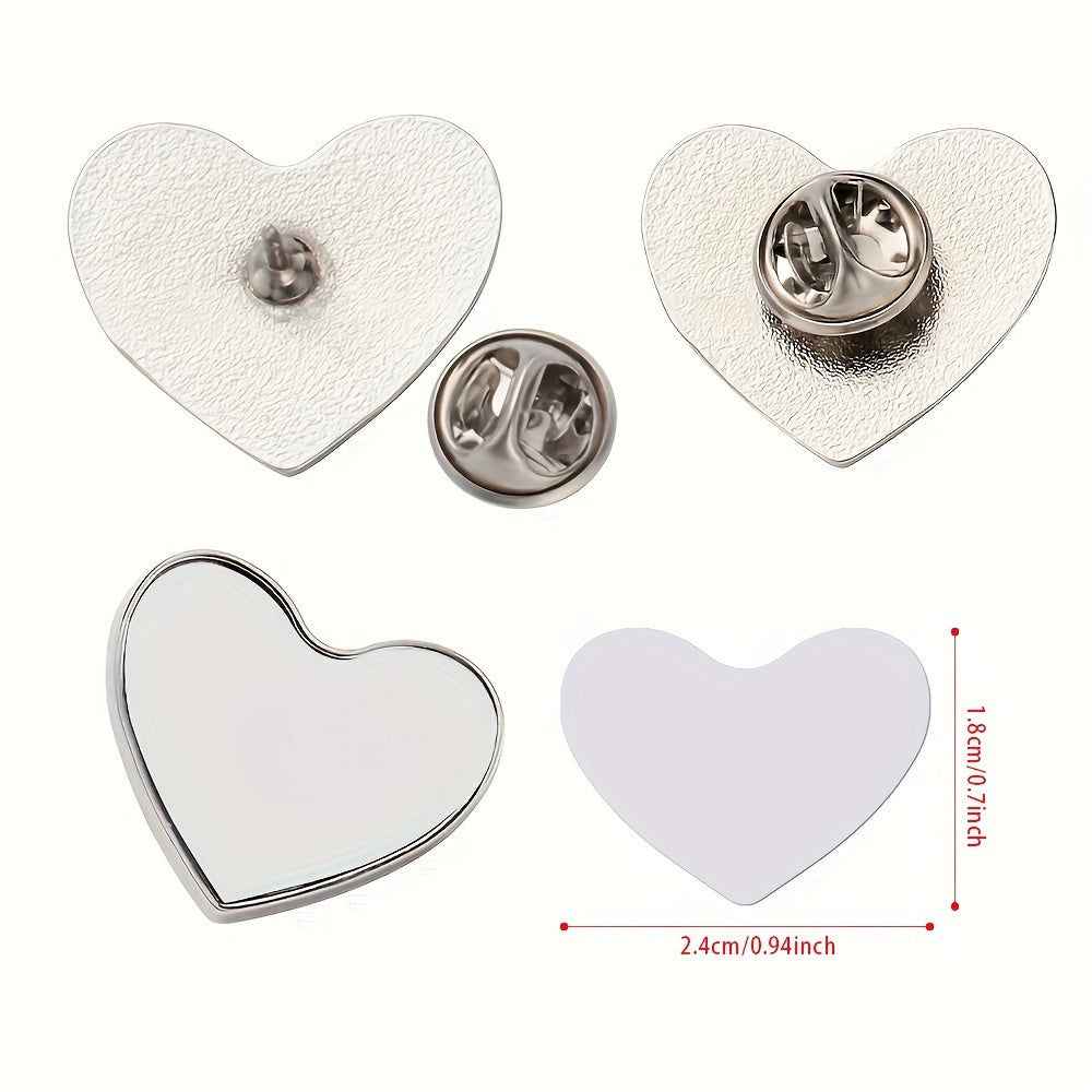 Set of 10 Customizable Metal Cufflinks and Badge Buttons in Various Shapes for Gifts
