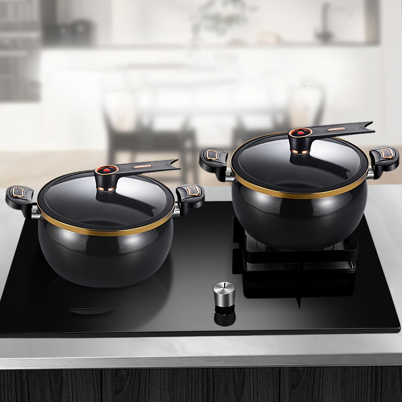 Чугунный суповой котел с крышкой и ручкой для бульона и рагу, подходит для газовых и электрических плит