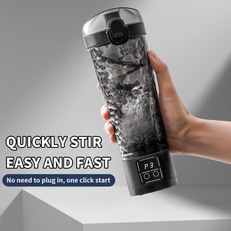 Avtomatik aralashtiruvchi sayohat mug'i, qahva va protein kokteyllari uchun 16oz qora
