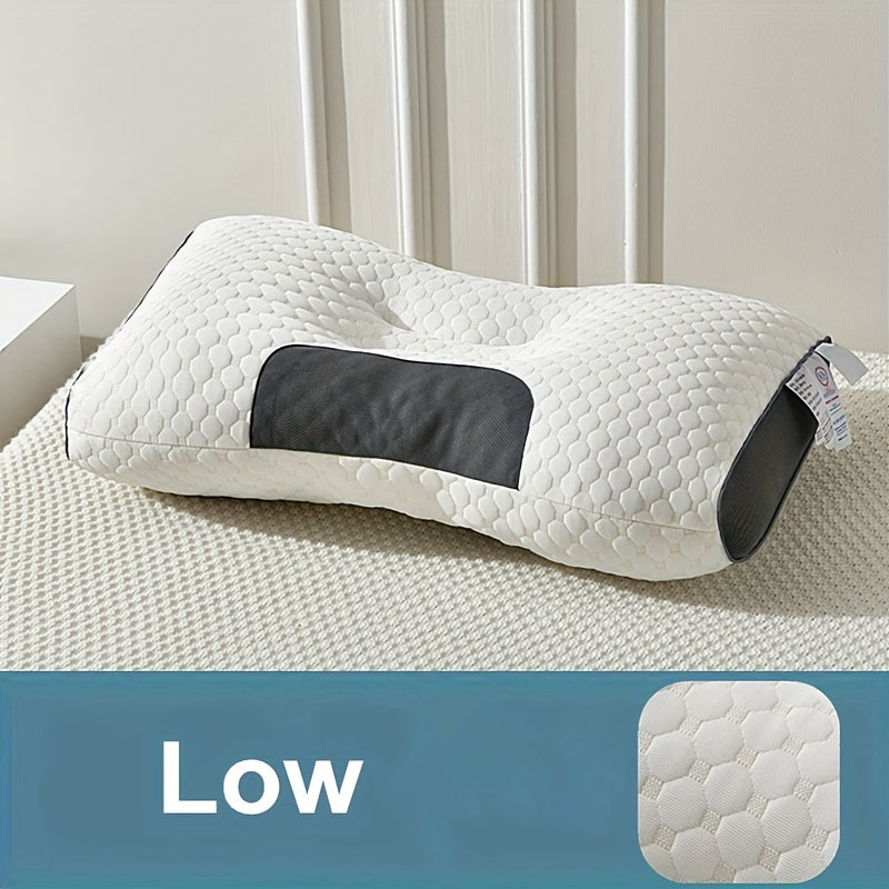 Массажная подушка для шеи - 1 шт., вязаная, мягкая и регулируемая для сна, эргономичная ортопедическая поддержка контурной формы. Включает в себя высококачественный наполнитель подушки с съемным чехлом - идеальный рождественский подарок!