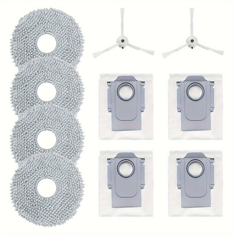 Replacement Vacuum Cleaner Parts Kit With Side Brushes Wet Mops Dust Bags Compatible with Q Revo P10