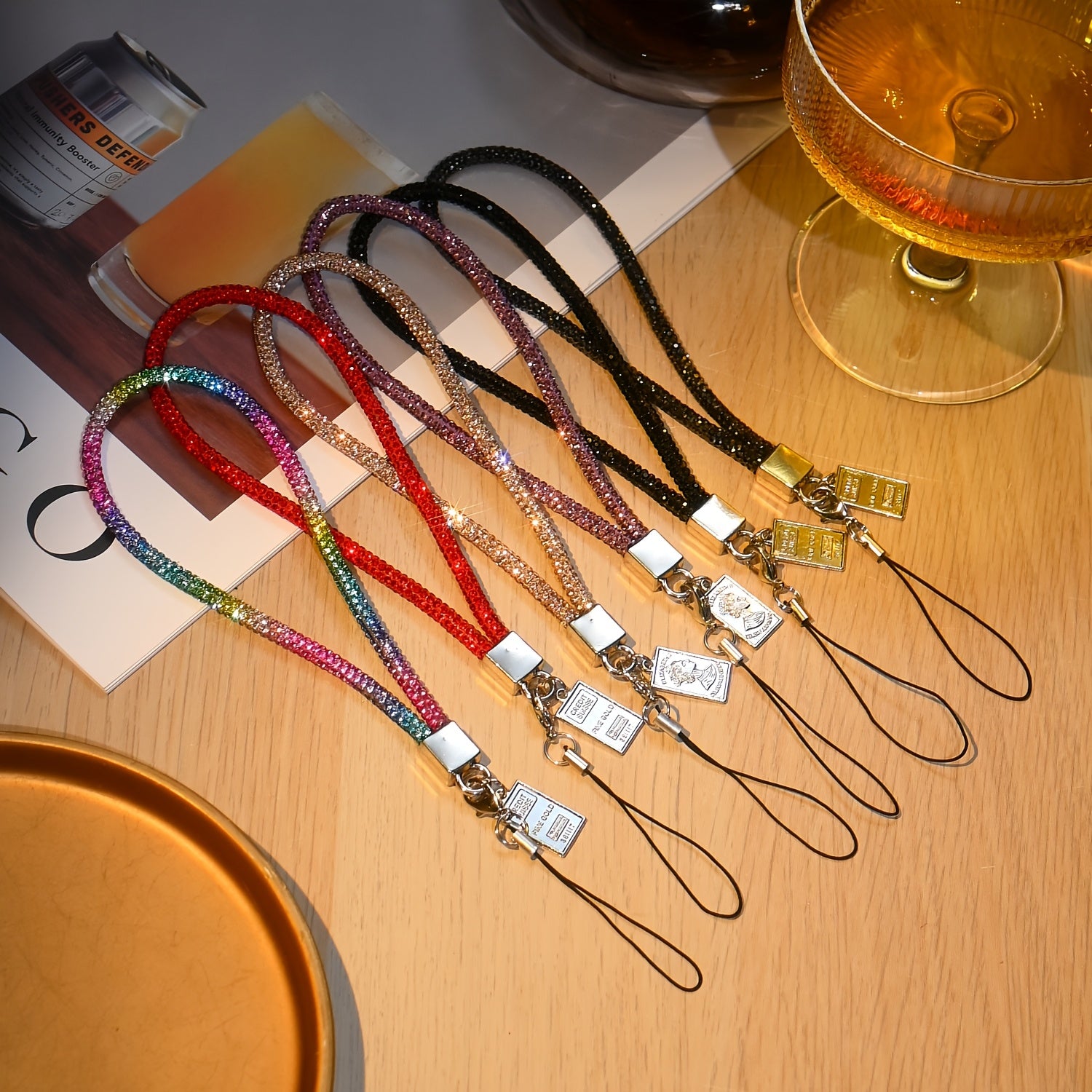 Women's Diamond Phone Lanyard Wrist Strap with Full Embellishments