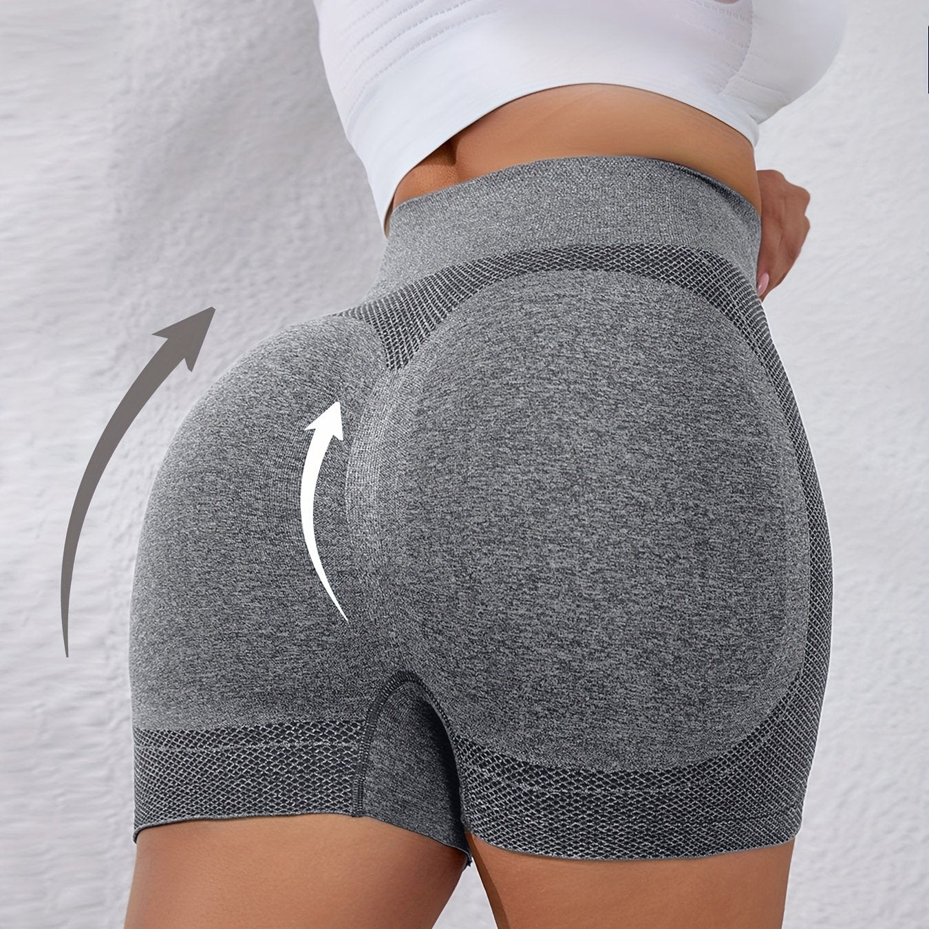 Pantalones cortos de yoga de cintura alta para mujer, nylon y spandex, control de abdomen, negro, verano