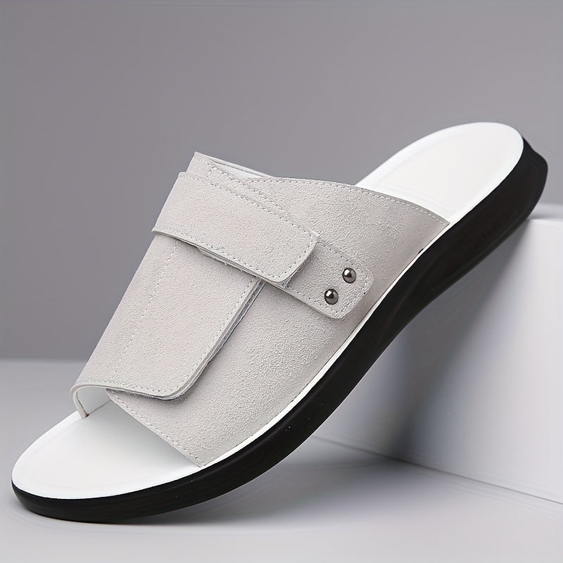 Men's Summer Casual Slip-On Sandals with Faux Upper EVA Sole Non-Slip Outdoor
