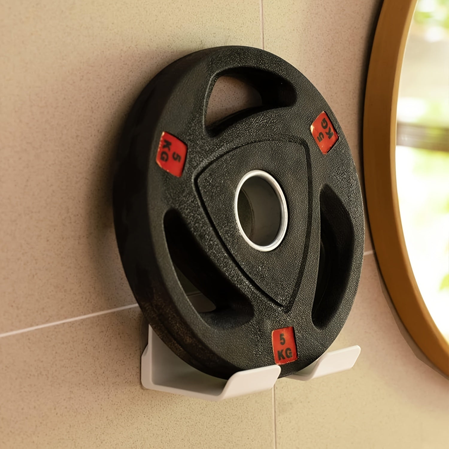 Wall Mount Hair Dryer Holder with Plug Hook for Organizing Styling Tools