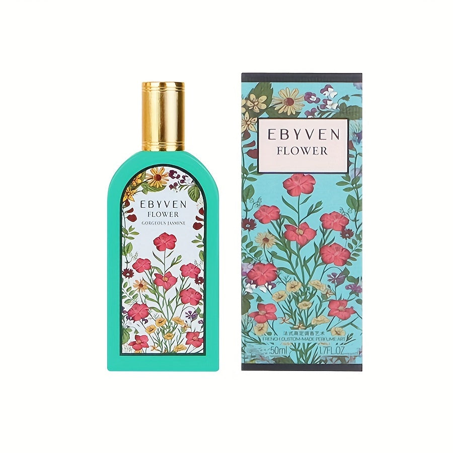 Women's Floral Perfume with Jasmine Gardenia Magnolia Long-Lasting Alcohol-Based Green Packaging