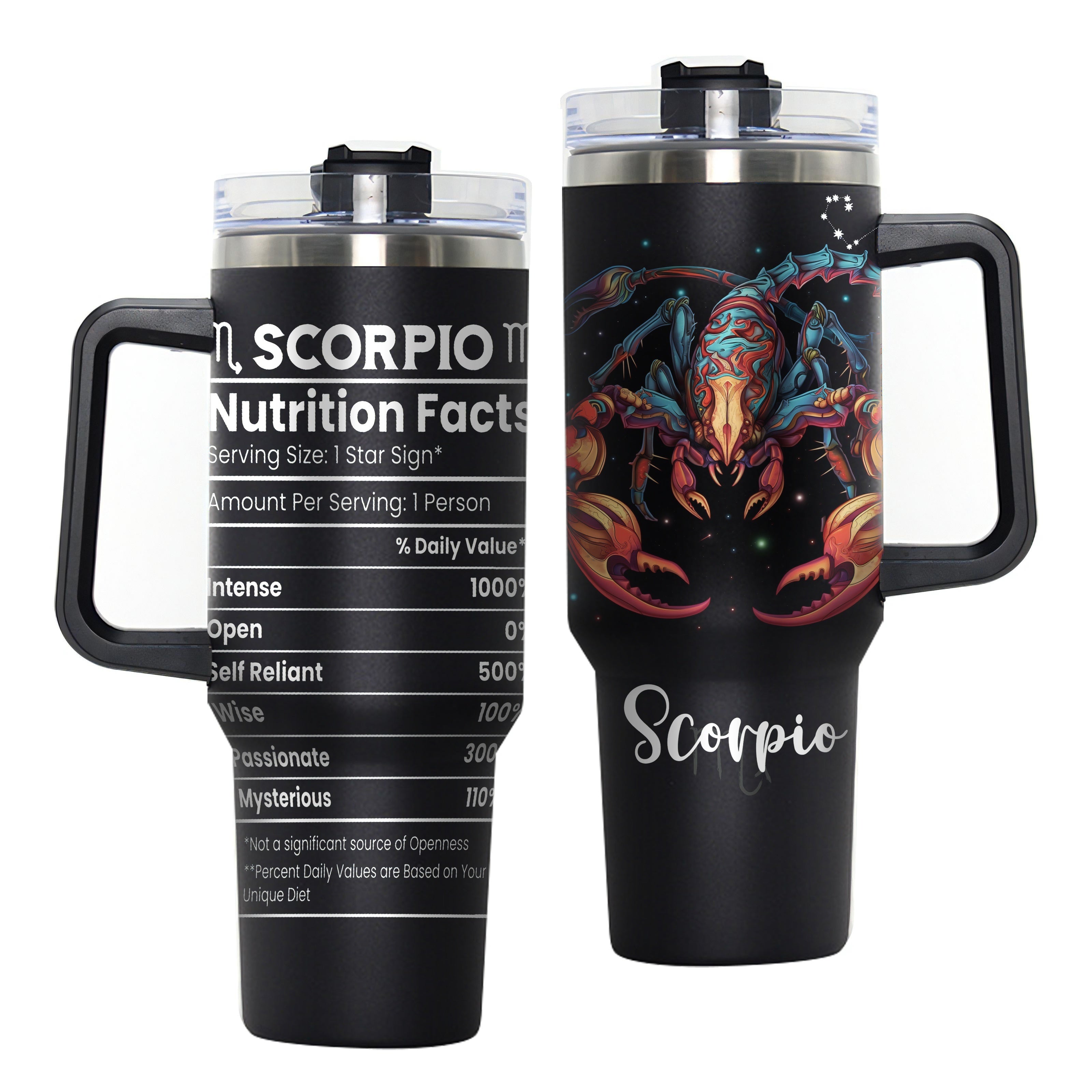 Stainless Steel Travel Mug Constellation Tumbler Vacuum Insulated Cup for Gifts