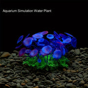 Artificial Water Grass Aquarium Decoration with Multi-Branch Garden Leaves