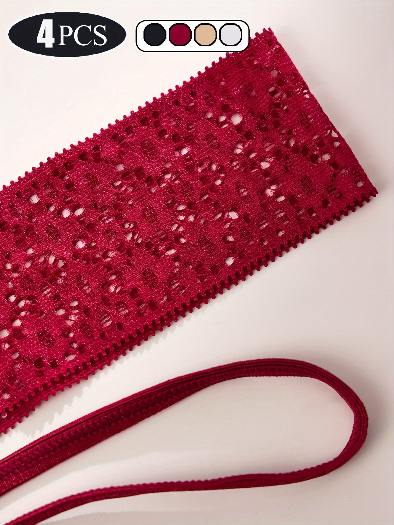 Women's Low Waist Panties 4-Piece Set Sexy Erotic Underwear