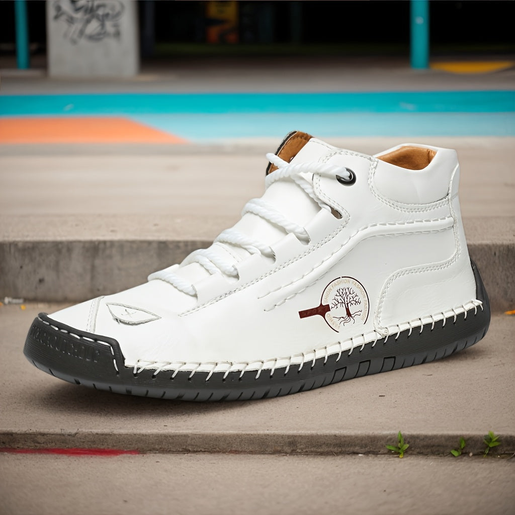 Women's Retro Chukka Boots Faux Cover Leather Ankle Boots Light Blue Brown Rubber Sole