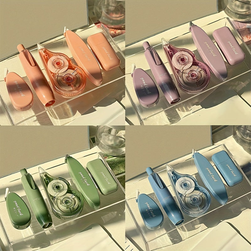 Набор из 5 корректирующих лент для школы и офиса, мгновенное исправление ошибок, прочный материал PET