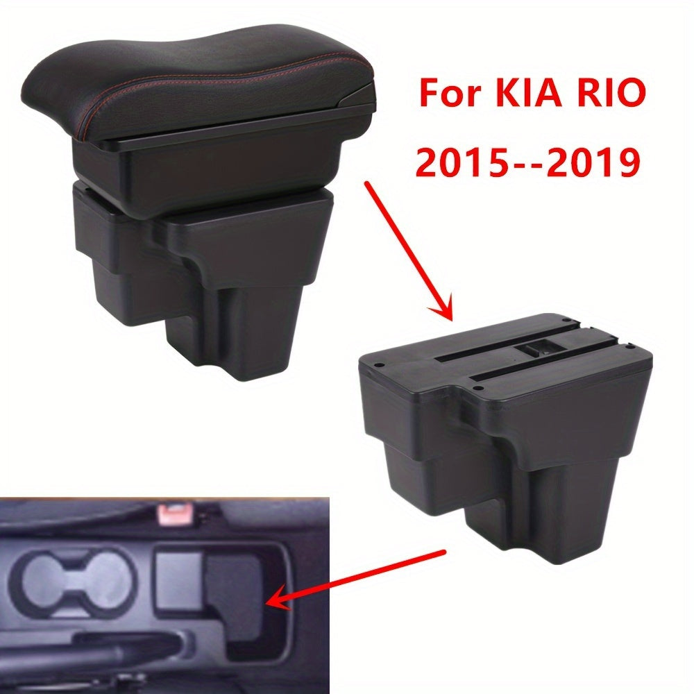 Car Interior Center Console Armrest Storage Organizer ABS No Drill