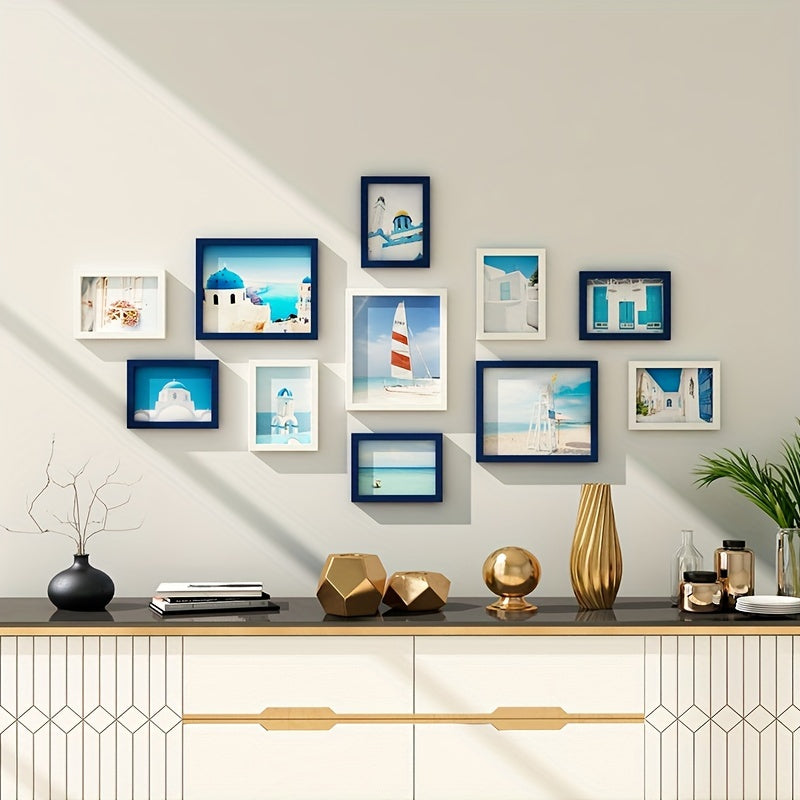 11-Piece Photo Wall Frame Set No Drilling Creative Wall Decor for Bedroom Living Room