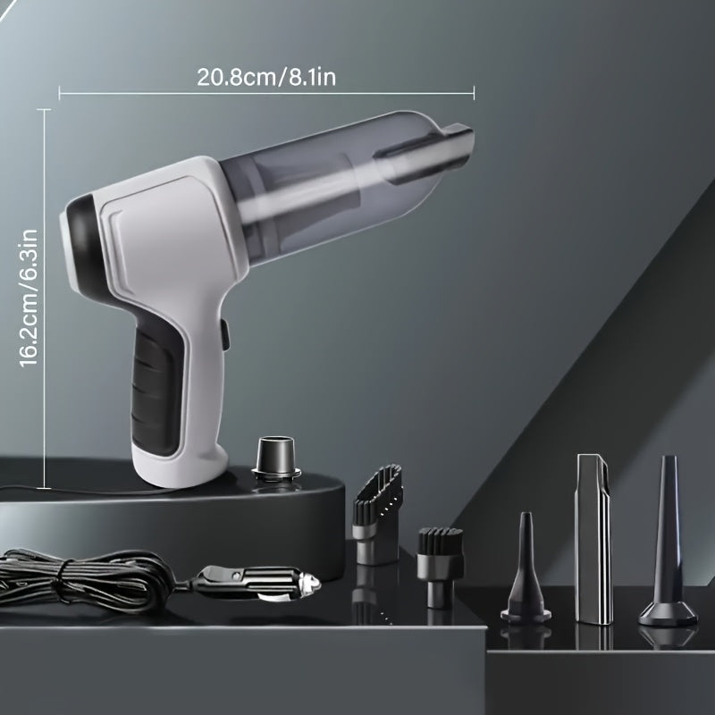 12V Car Vacuum Cleaner with Flat Nozzle 0-200W 65dB Noise Level