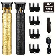 Hairdresser beard trimmer set USB rechargeable cordless sharp blades 4 combs