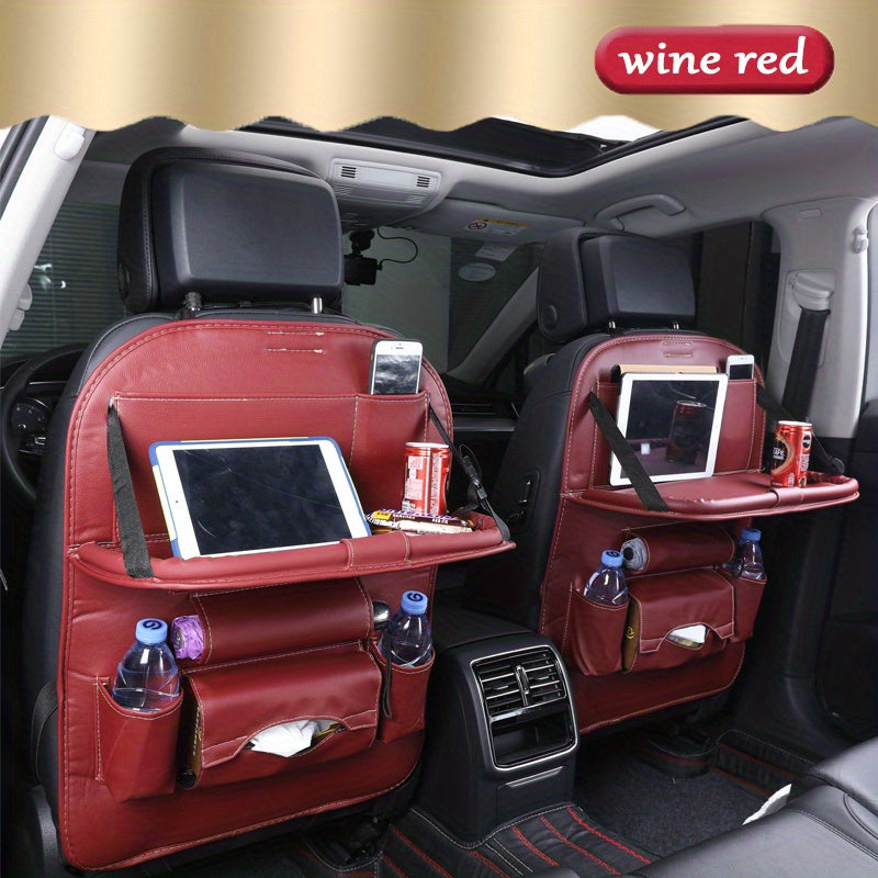 Avtomobil orqa o'rindiq tashkilotchisi, saqlash cho'ntaklari, oyoq uchun mato, o'rindiqni himoyalash, tish qutisi, stakan tutqich, noutbuk stol, ovqat uchun plastinka, park qilish uchun foydalanish