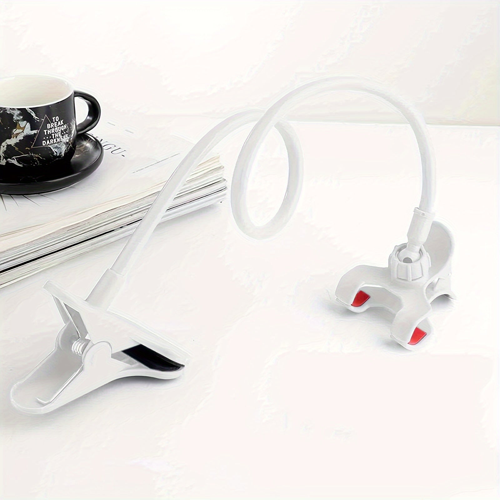 Sozlanadigan smartfon uchun tutqich stendi, ish stoliga, yotoq yoniga moslashuvchan qo'l bilan mahkamlagich