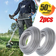 2-Pack Steel Wire Core Nylon Trimmer Line for Grass Cutter 10m 2.4-3.5mm